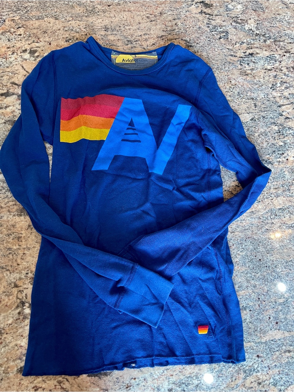 Aviator Nation Thermal Long Sleeve Logo Tee
